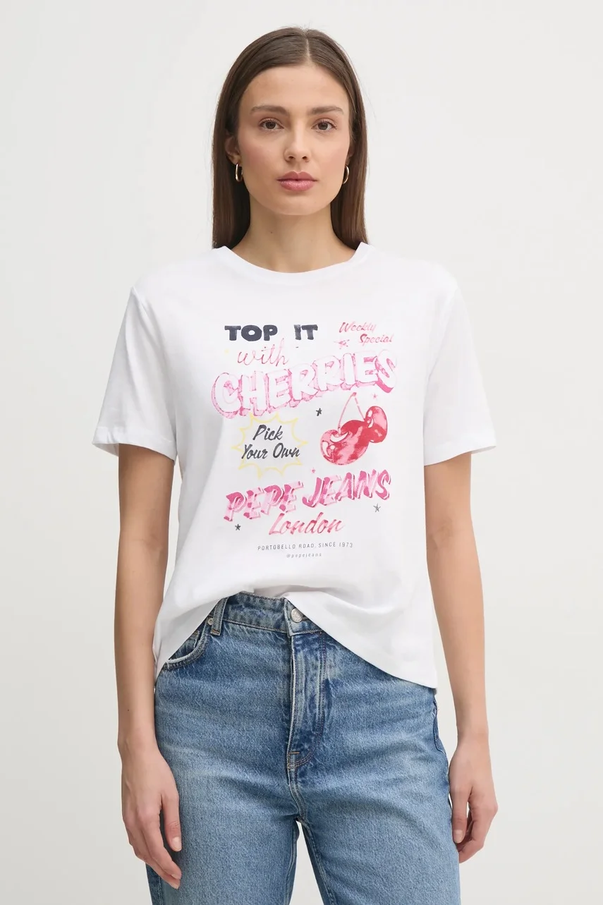 Pepe Jeans Памучна тениска ROXANE