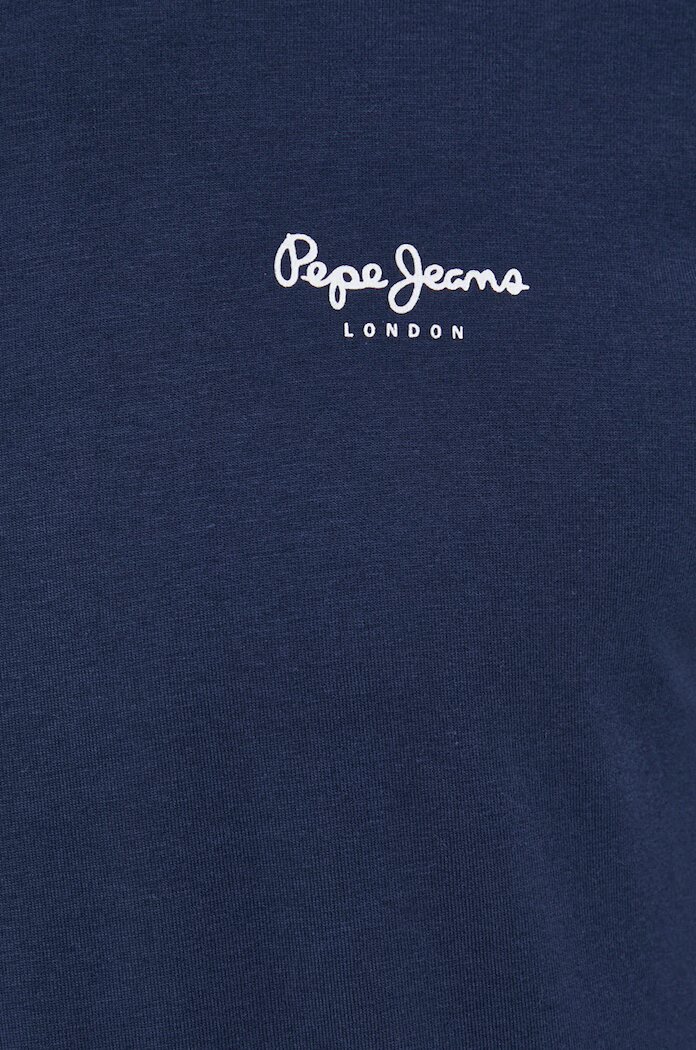 Pepe Jeans Тениска Original Basic 3 в тъмносиньо с изчистен дизайн