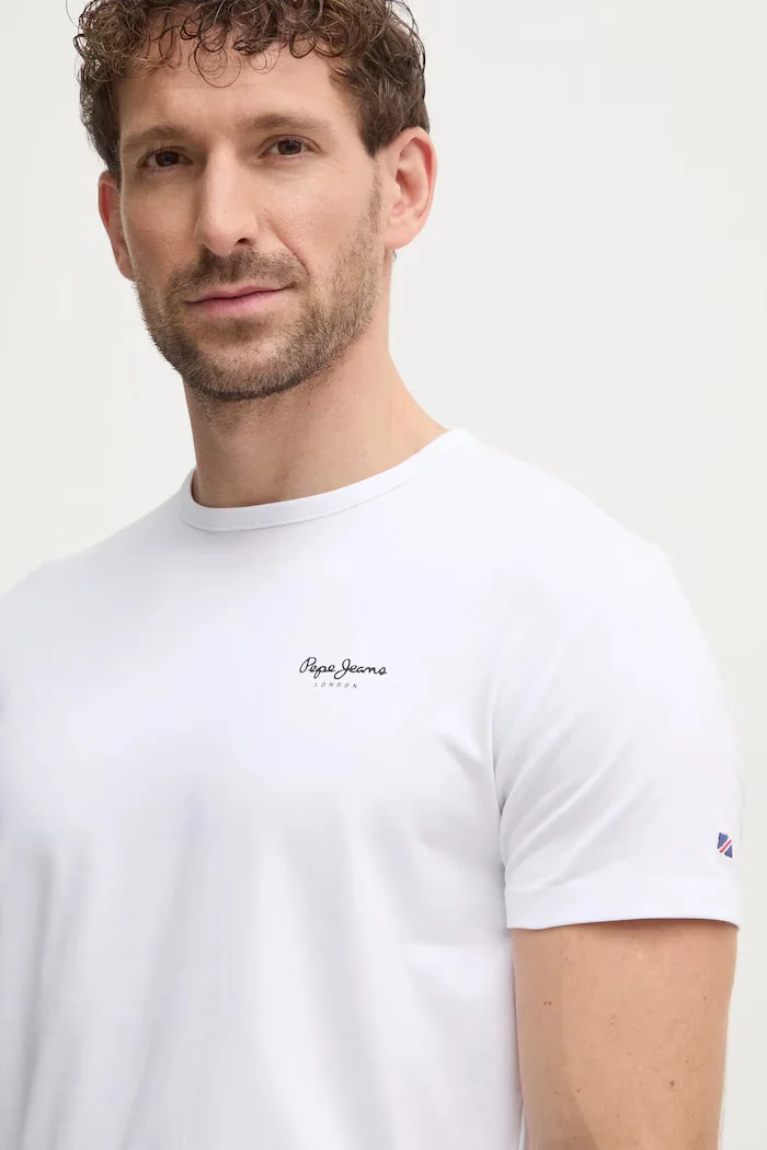 Pepe Jeans Тениска Original Basic в бяло с принт