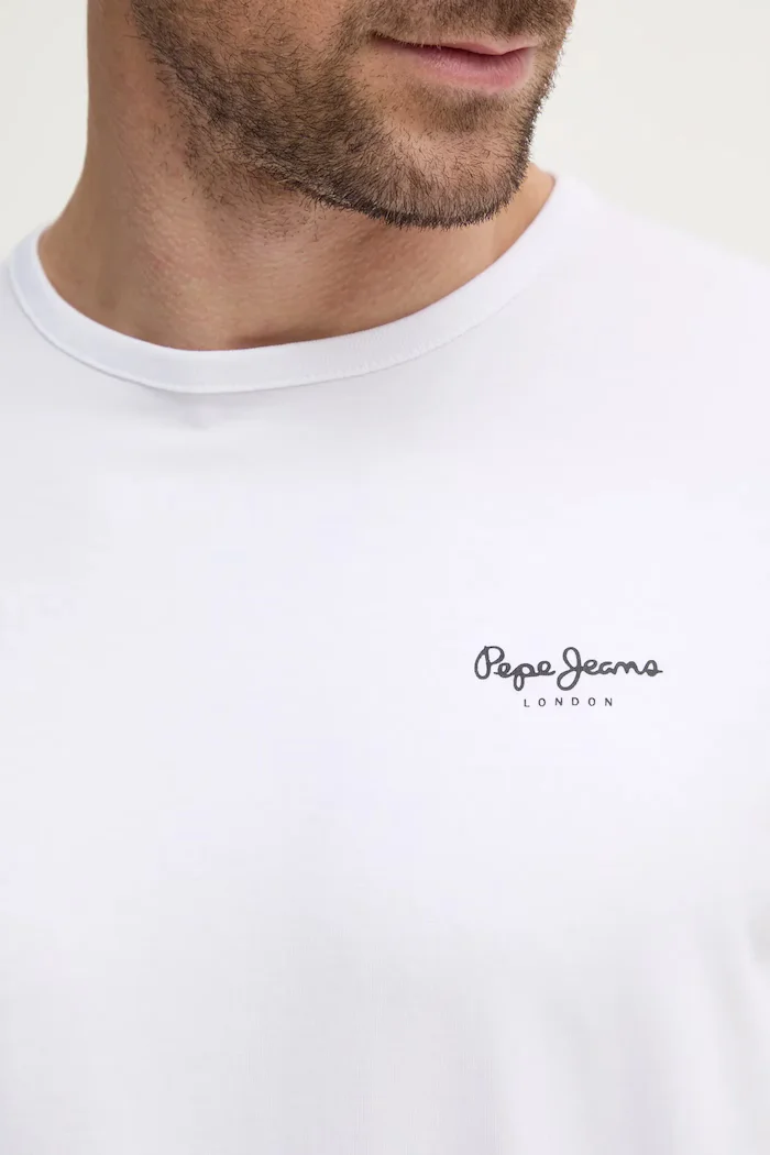 Pepe Jeans Тениска Original Basic в бяло с принт