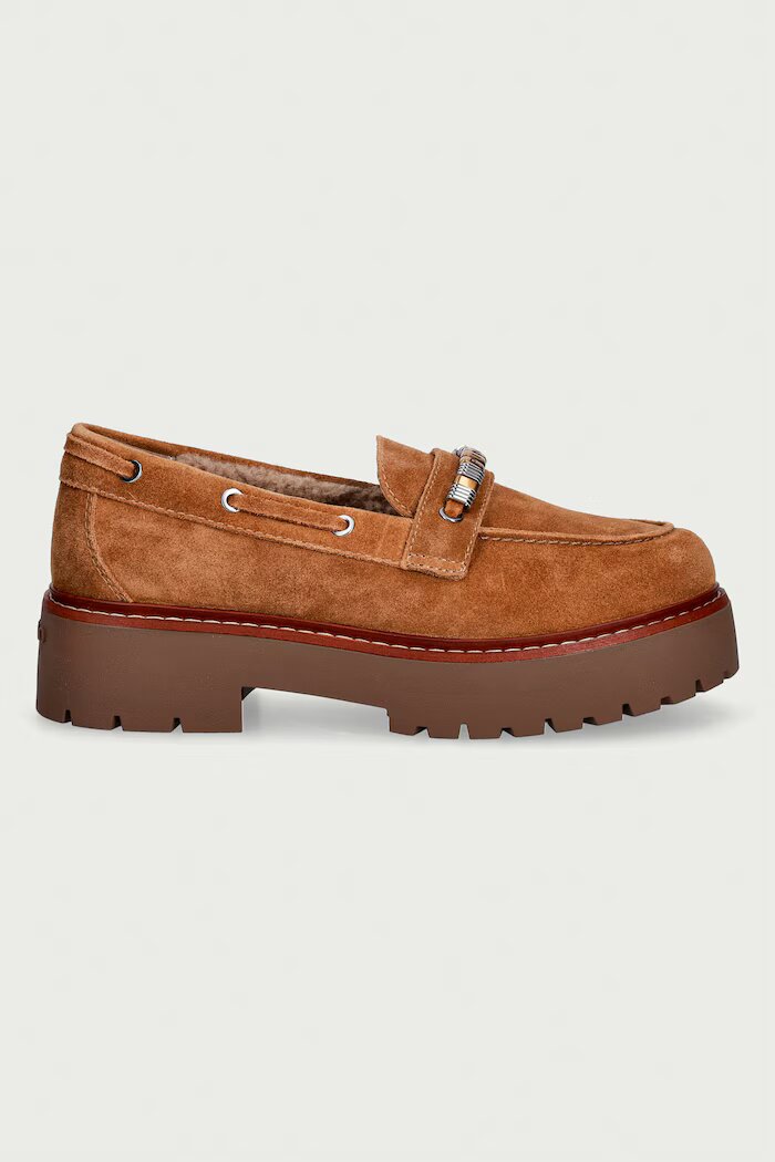 Pinko мокасини дамски от велур Margaret 02 кафяви SD0563P055GU8