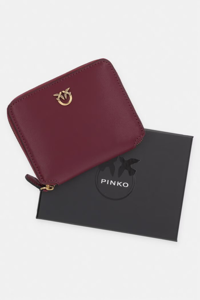 Pinko портфейл дамски от кожа бордо 100249 A0F1