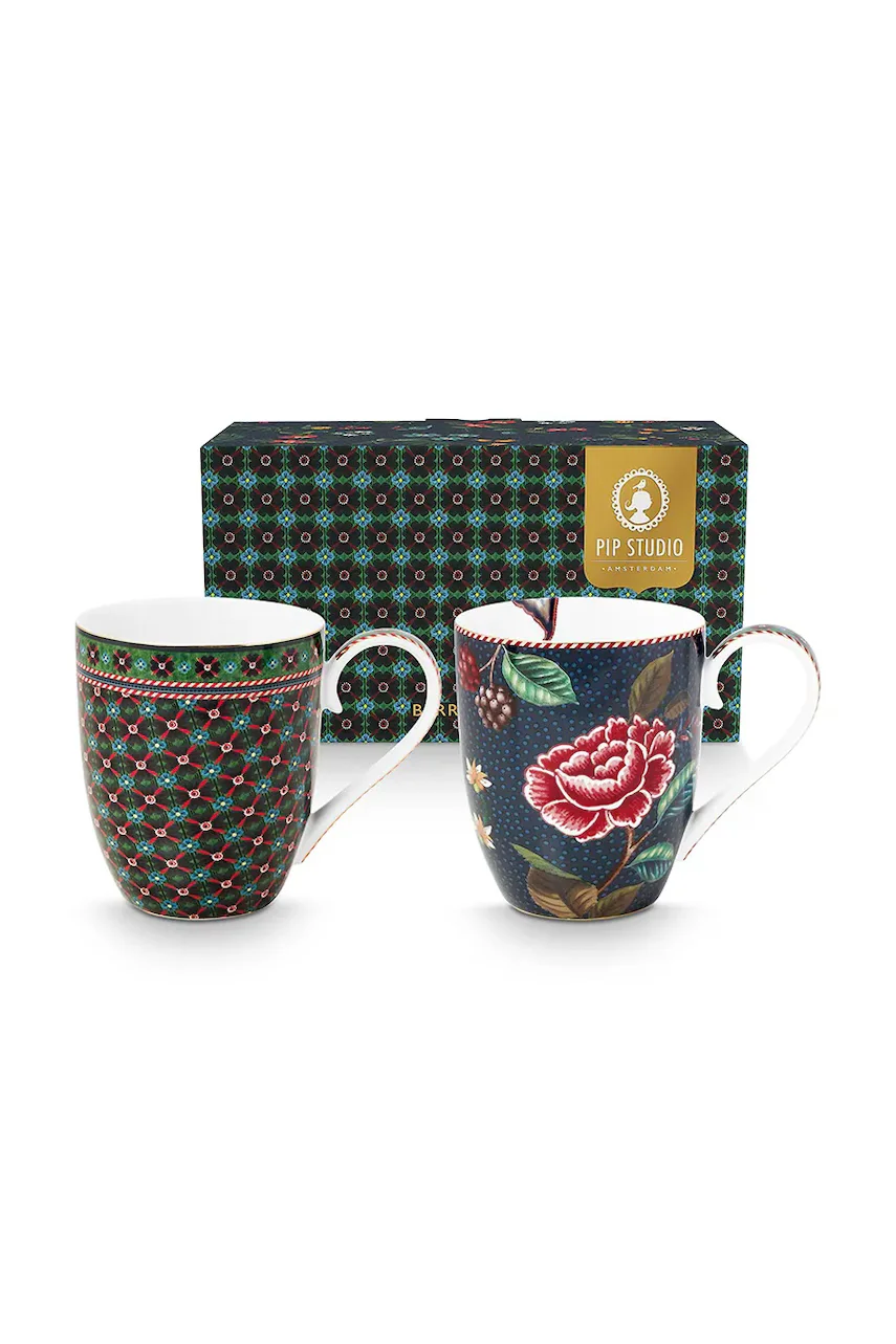 Pip Studio Комплект чаши Berry Blues 450 ml (2 броя)