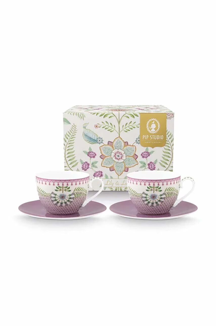 Pip Studio Комплект чаши и чинии Lily 280 ml (2 броя)