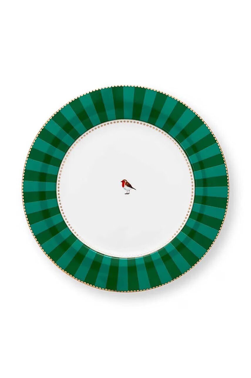 Pip Studio Комплект чинии Love Birds Stripes Eme (6 броя)