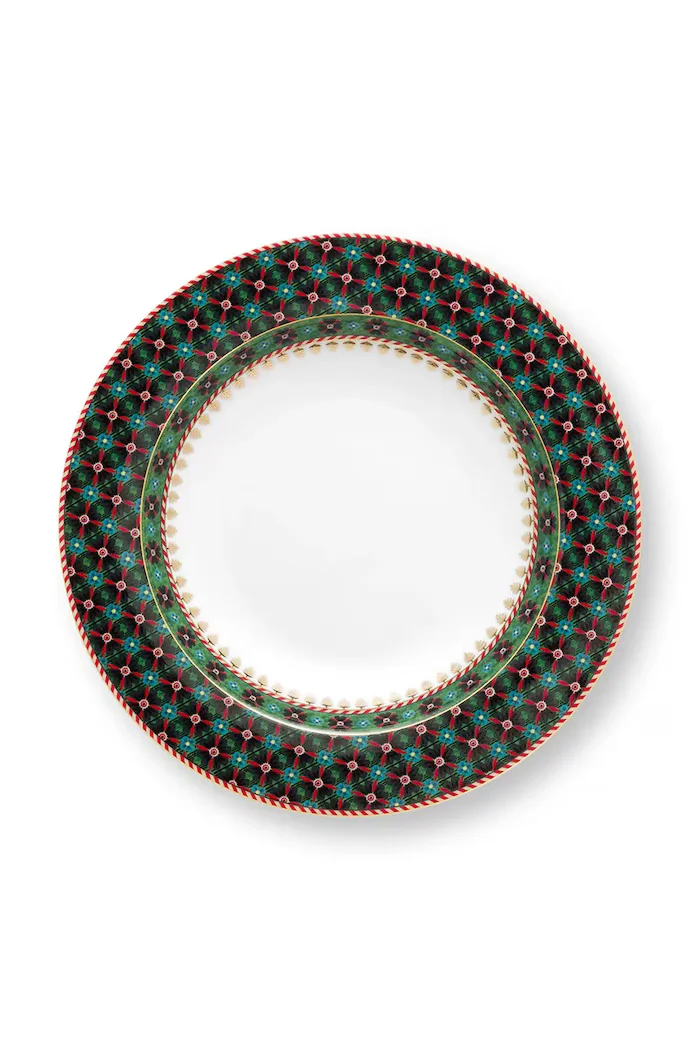 Pip Studio Комплект дълбоки чинии Clover Green 22 cm (6 броя)