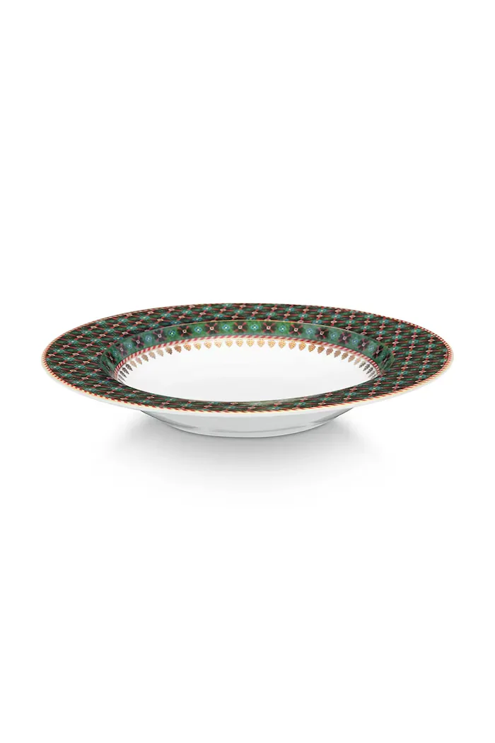 Pip Studio Комплект дълбоки чинии Clover Green 22 cm (6 броя)
