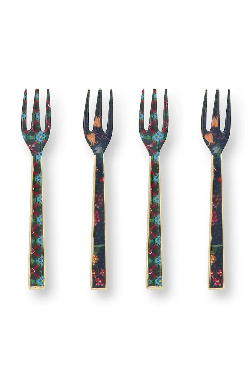 Pip Studio Комплект десертни вилици Enamelled Berry Blues (4 броя)