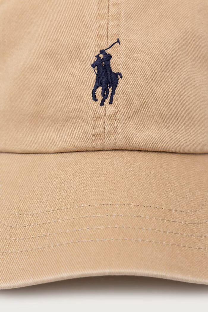 Polo Ralph Lauren Бейзболна шапка дамска от памук бежова 211912843