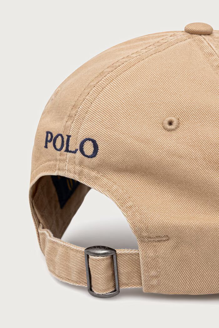 Polo Ralph Lauren Бейзболна шапка дамска от памук бежова 211912843