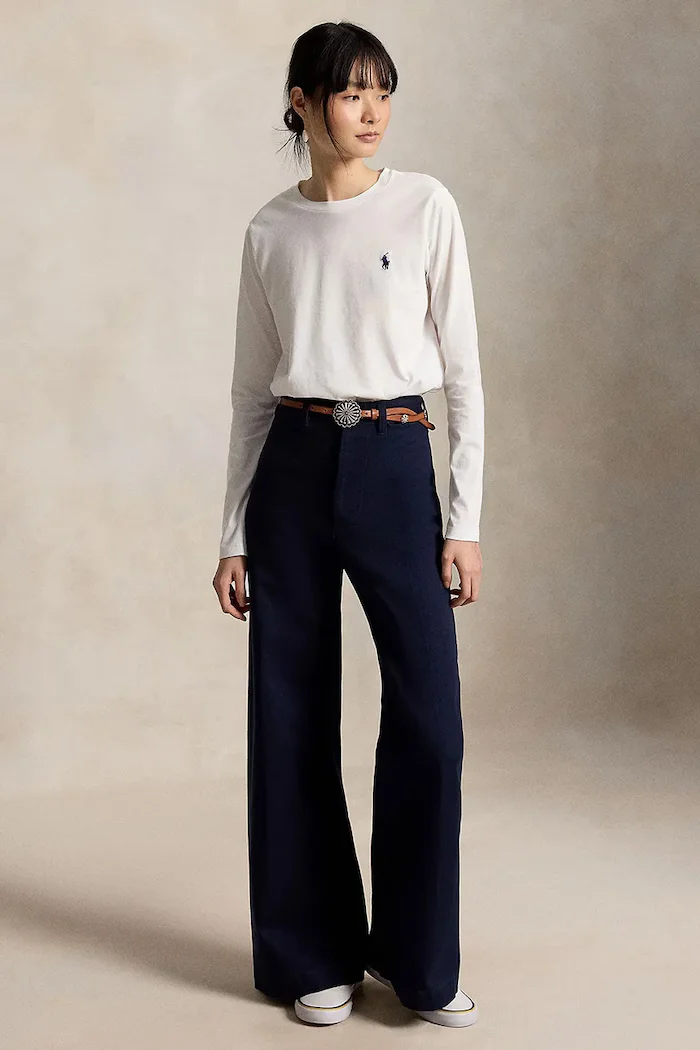 Polo Ralph Lauren блуза с дълги ръкави дамска от памук бяла 211B14604