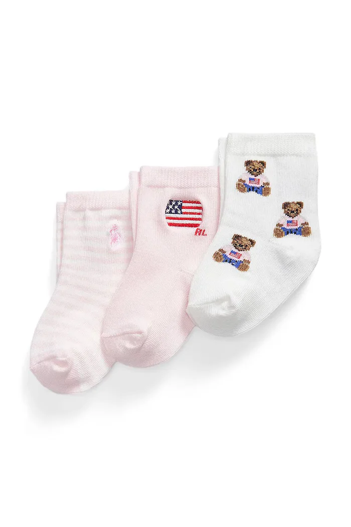 Polo Ralph Lauren чорапи за деца 3 броя розови 445P11066001
