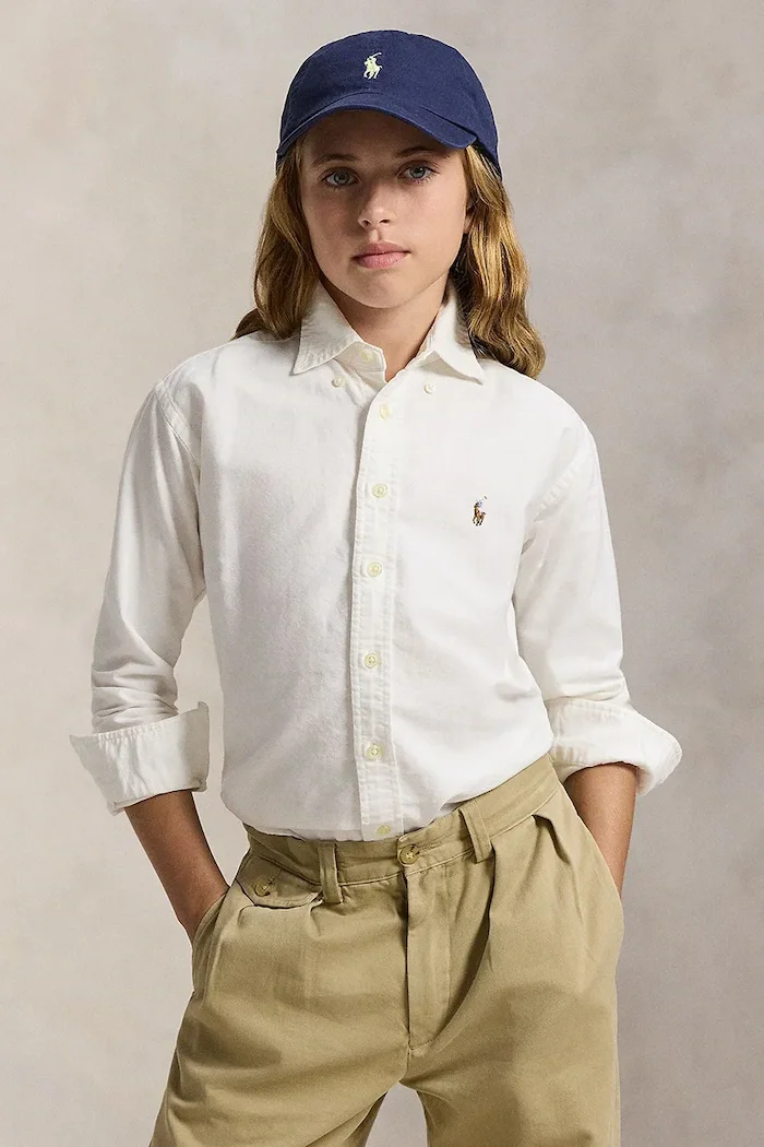 Polo Ralph Lauren Детска памучна риза в бяло 313929954004