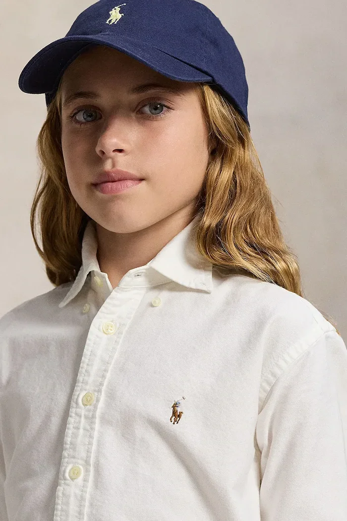 Polo Ralph Lauren Детска памучна риза в бяло 313929954004