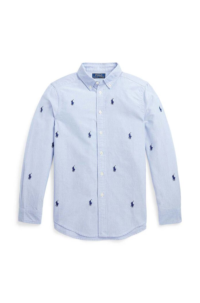 Polo Ralph Lauren Детска памучна риза в синьо 323878876001