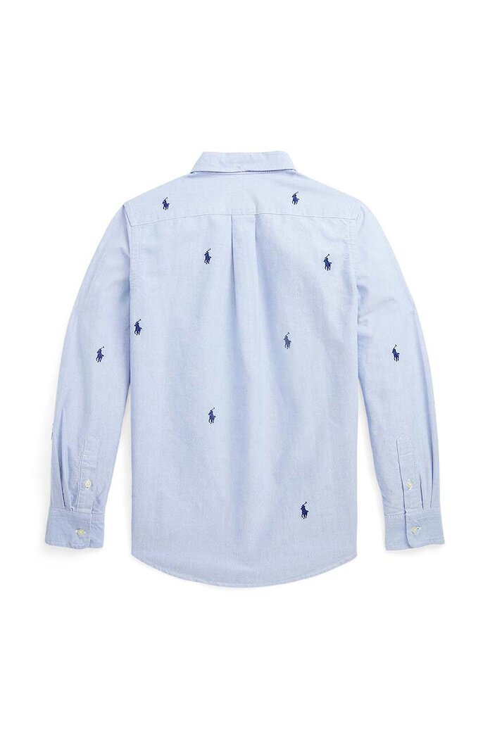 Polo Ralph Lauren Детска памучна риза в синьо 323878876001