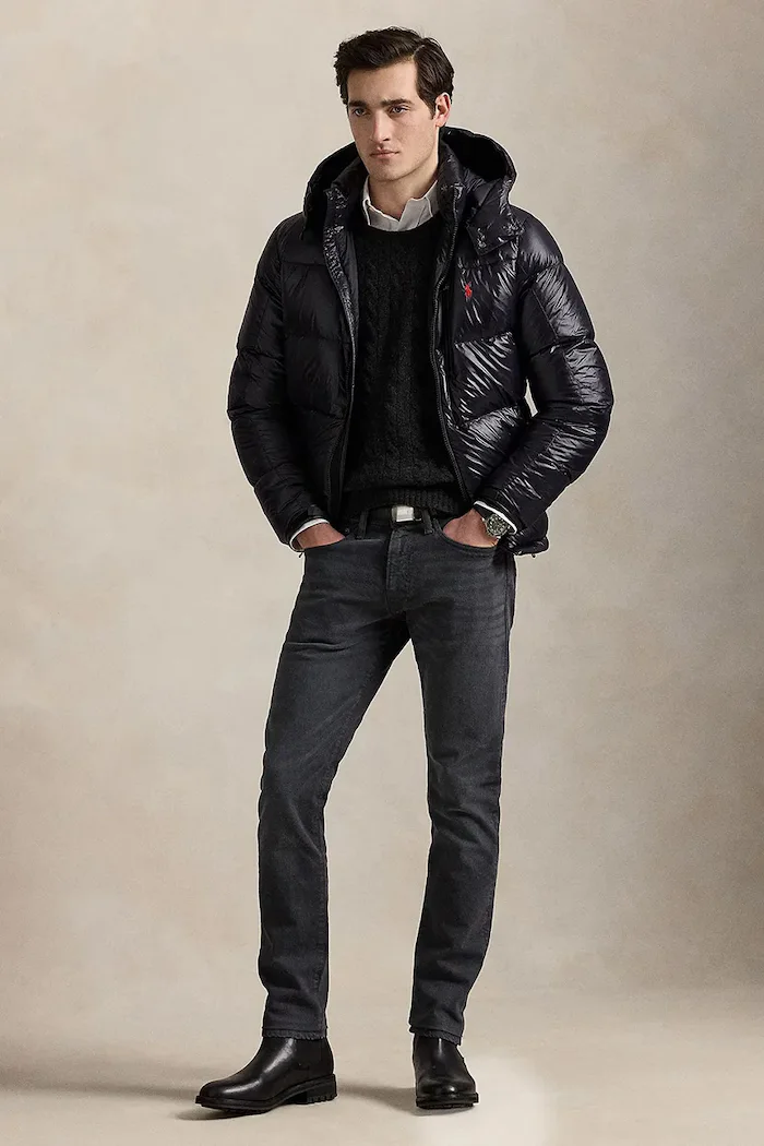 Polo Ralph Lauren капитонирано яке мъжко черно 710968281