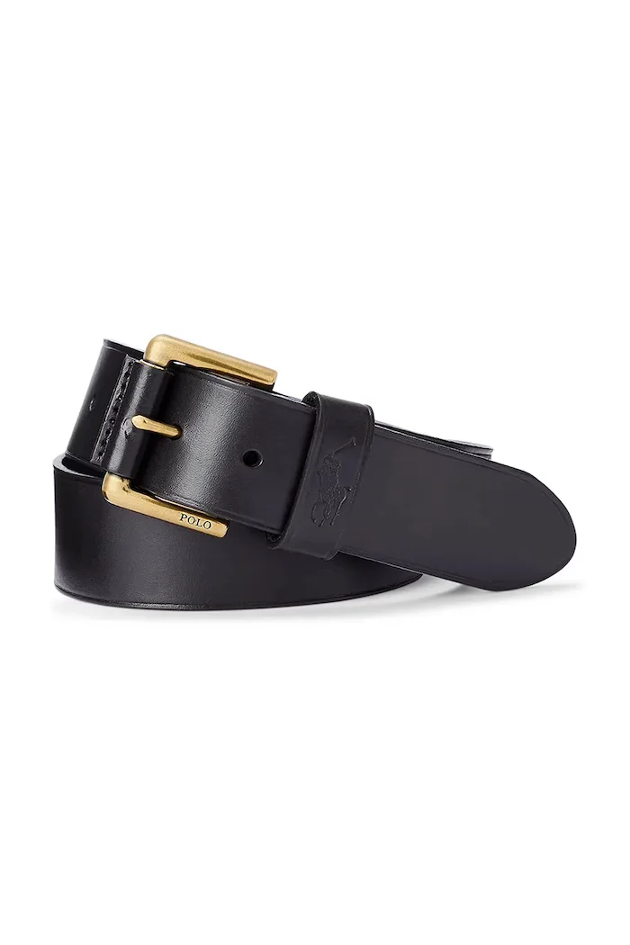 Polo Ralph Lauren Кожен колан мъжки в черно 405820098002