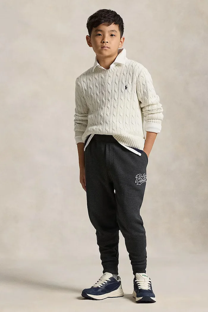 Polo Ralph Lauren Памучен пуловер в бяло от лека материя 323702674024