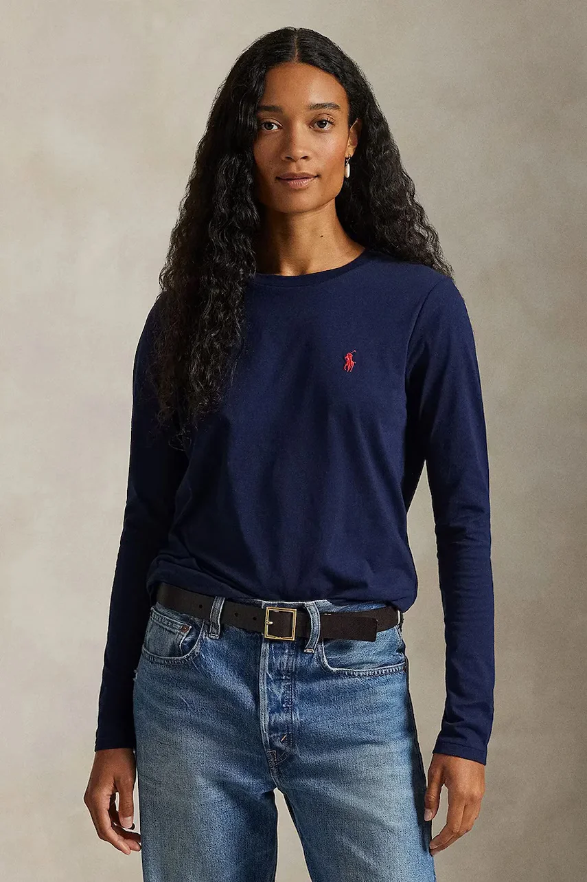 Polo Ralph Lauren Памучна блуза с дълги ръкави
