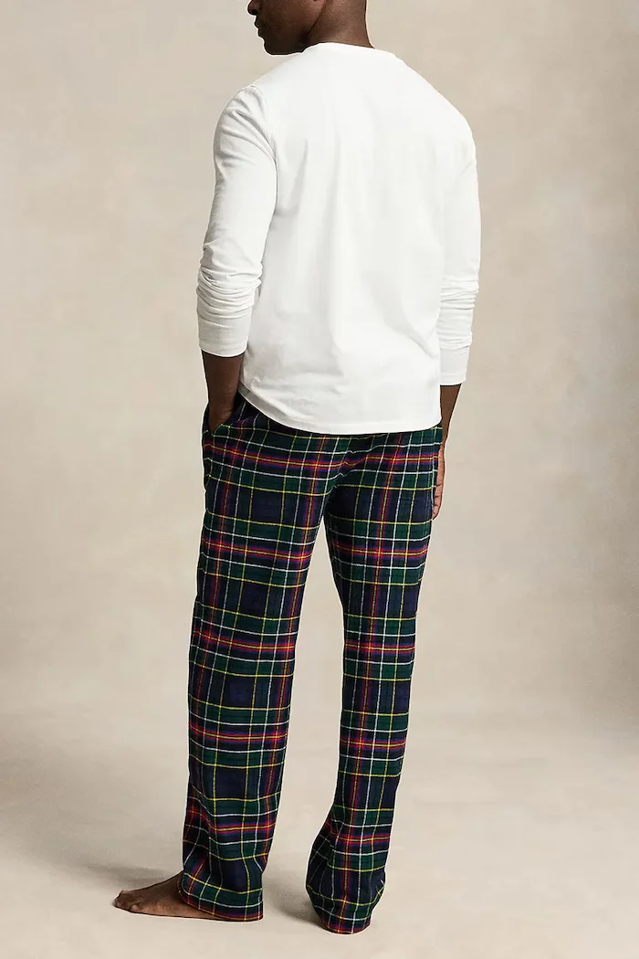 Polo Ralph Lauren пижама от две части мъжка от памук бяла 714950621