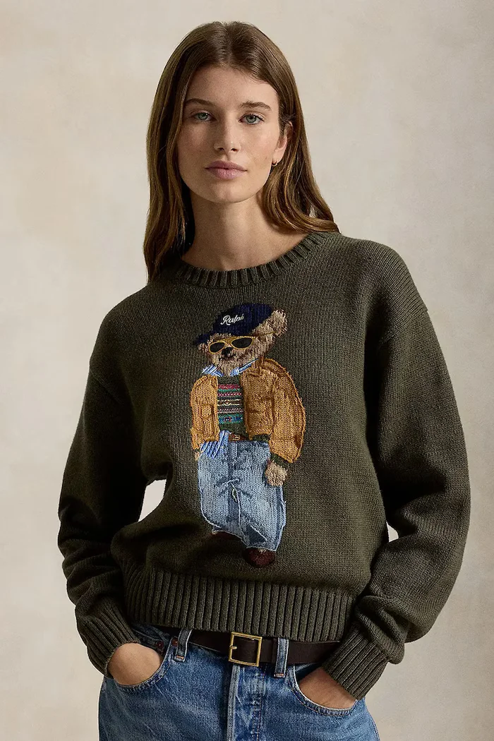 Polo Ralph Lauren пуловер дамски от памук зелен 211B17762