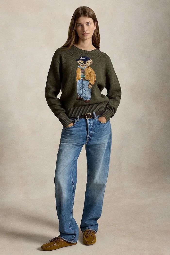 Polo Ralph Lauren пуловер дамски от памук зелен 211B17762