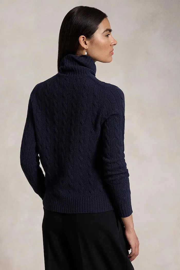 Polo Ralph Lauren пуловер дамски от вълна син 211888686