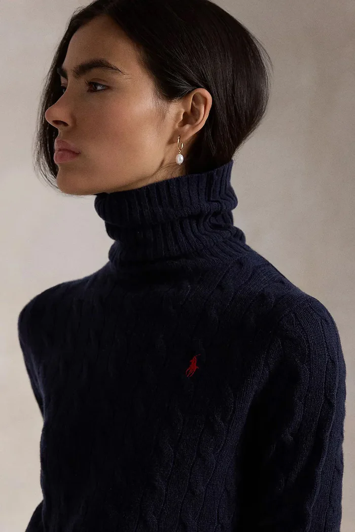 Polo Ralph Lauren пуловер дамски от вълна син 211888686