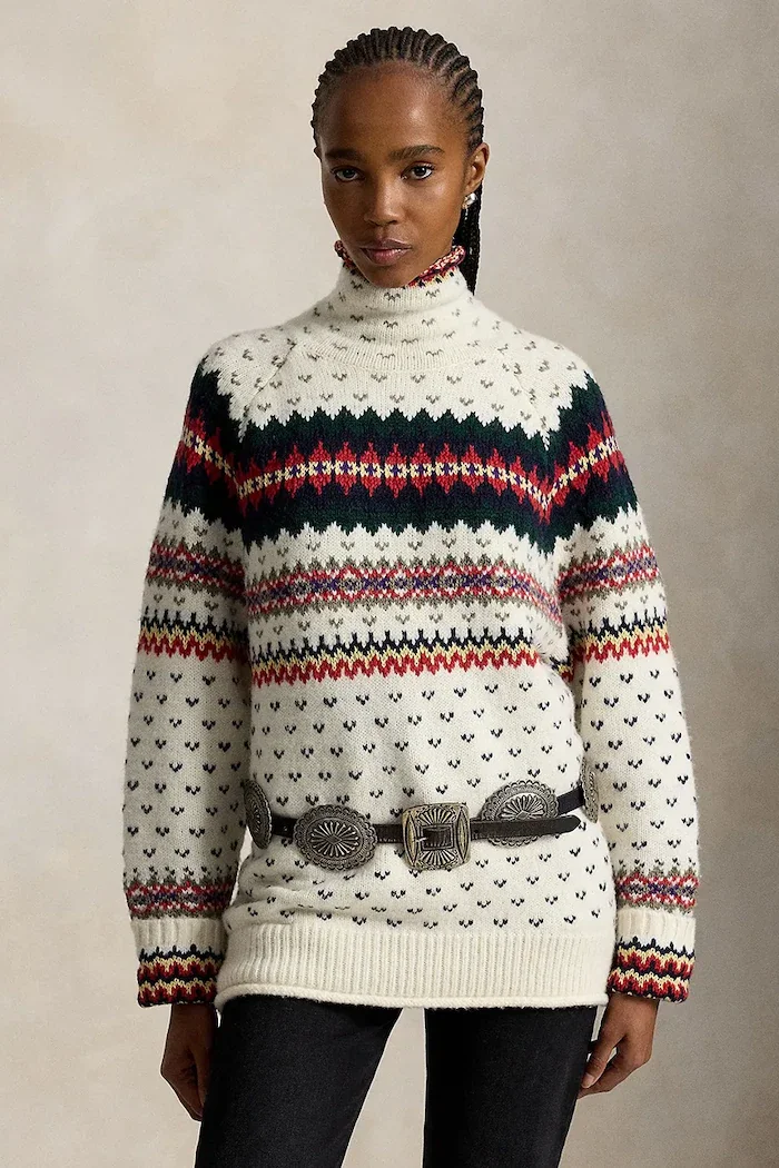 Polo Ralph Lauren пуловер дамски с вълна бежов 211B23912
