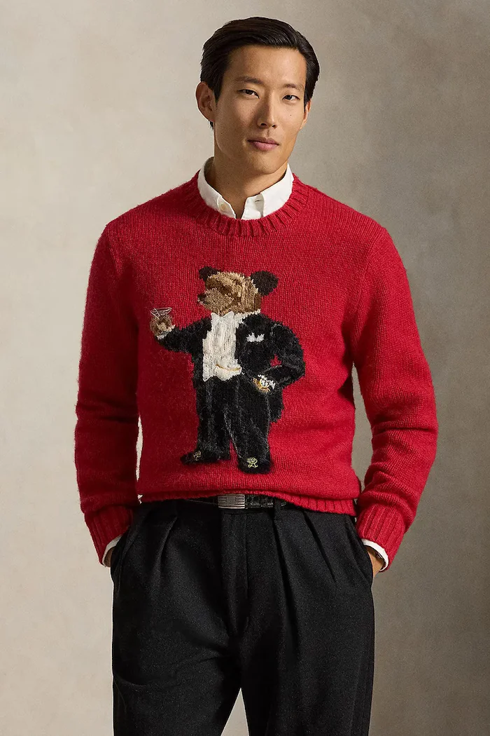 Polo Ralph Lauren пуловер мъжки от вълна червен 710B28797