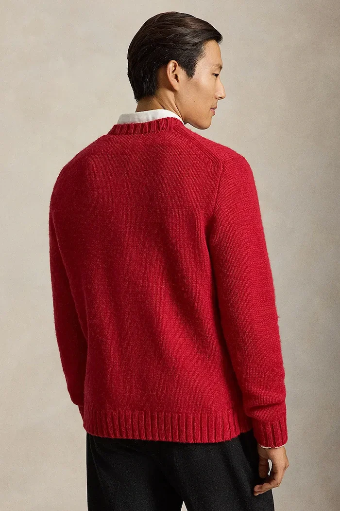 Polo Ralph Lauren пуловер мъжки от вълна червен 710B28797