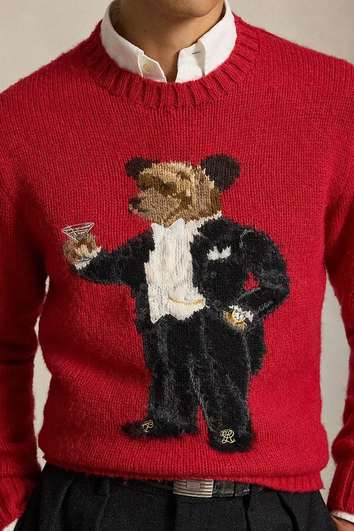 Polo Ralph Lauren пуловер мъжки от вълна червен 710B28797