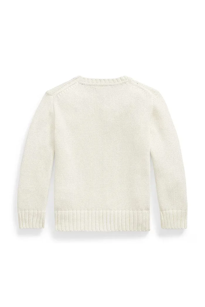 Polo Ralph Lauren пуловер за деца от памук бежов 322970429502