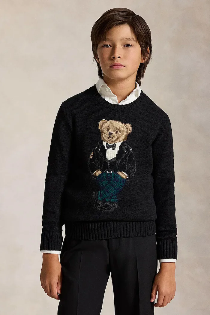 Polo Ralph Lauren пуловер за деца от памук черен 323B29194001