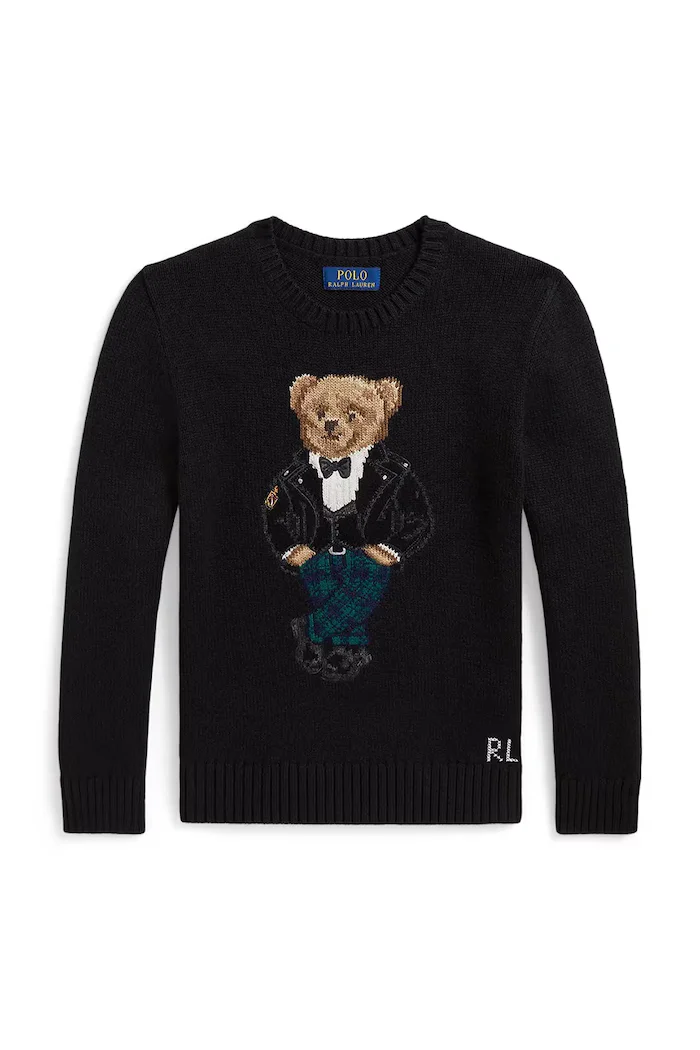 Polo Ralph Lauren пуловер за деца от памук черен 323B29194001
