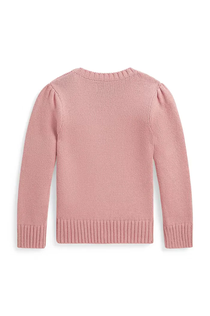 Polo Ralph Lauren пуловер за деца от памук розов 312B17822001