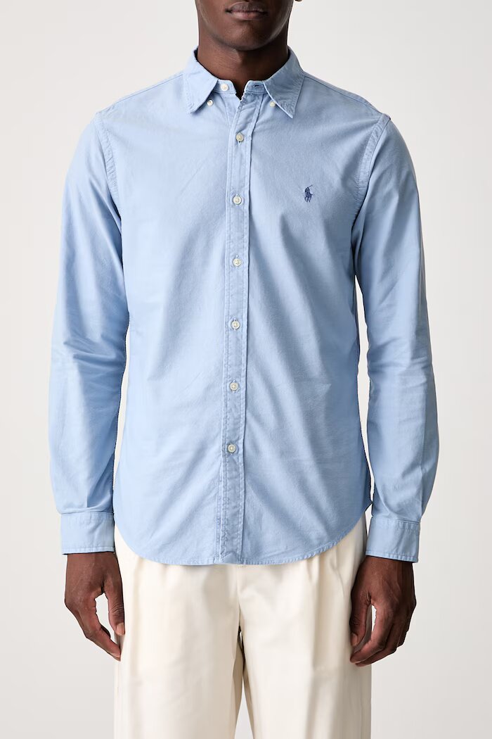 Polo Ralph Lauren риза мъжка от памук синя 710804257