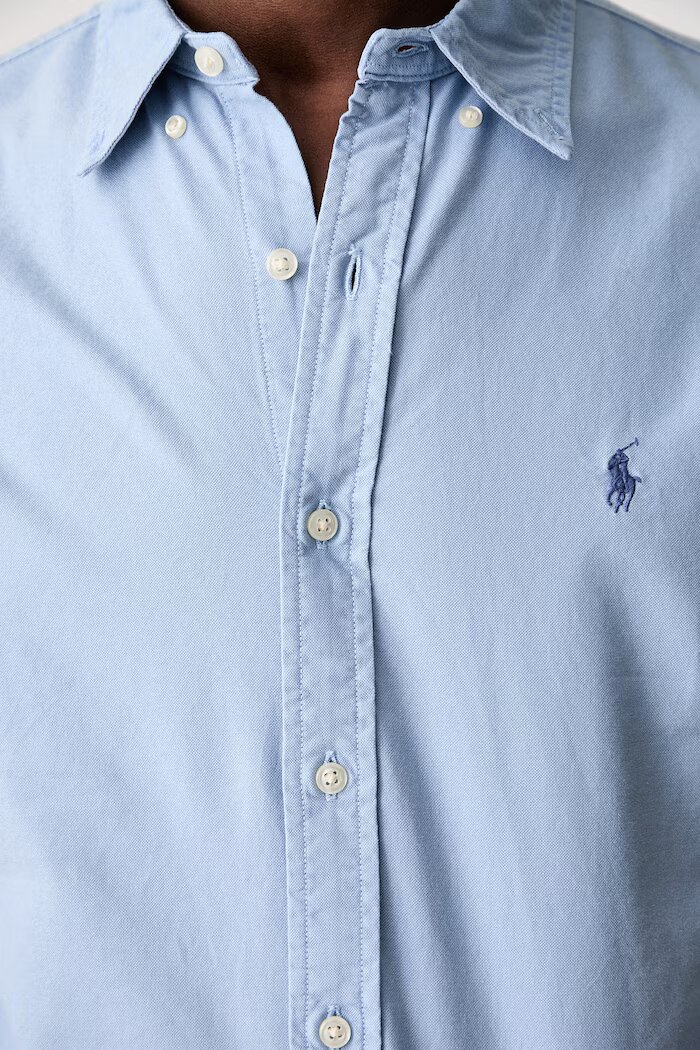 Polo Ralph Lauren риза мъжка от памук синя 710804257