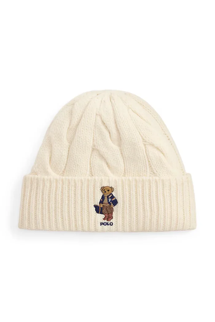 Polo Ralph Lauren шапка beanie дамска бежова 455P18118