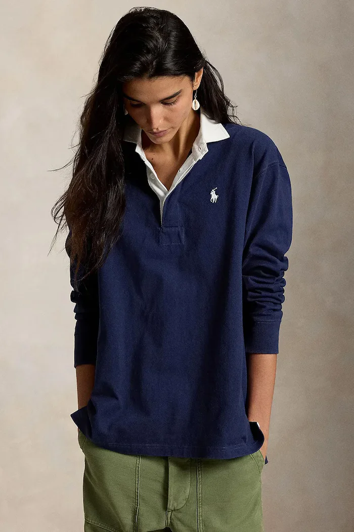 Polo Ralph Lauren суичър дамски от памук тъмносин 211B17797