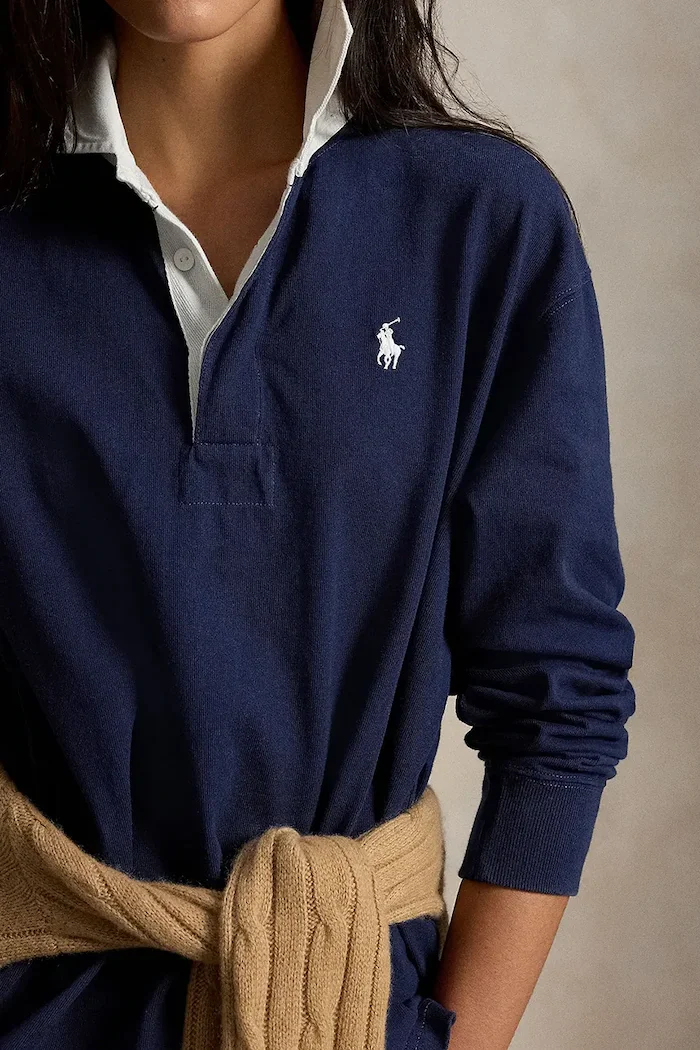 Polo Ralph Lauren суичър дамски от памук тъмносин 211B17797