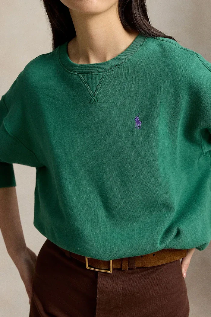 Polo Ralph Lauren суичър дамски с памук зелен 211978306