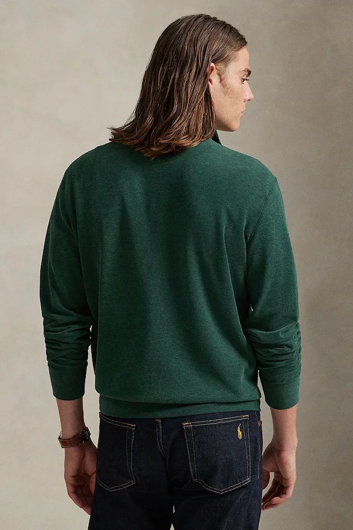 Polo Ralph Lauren суичър мъжки с памук зелен 710812963
