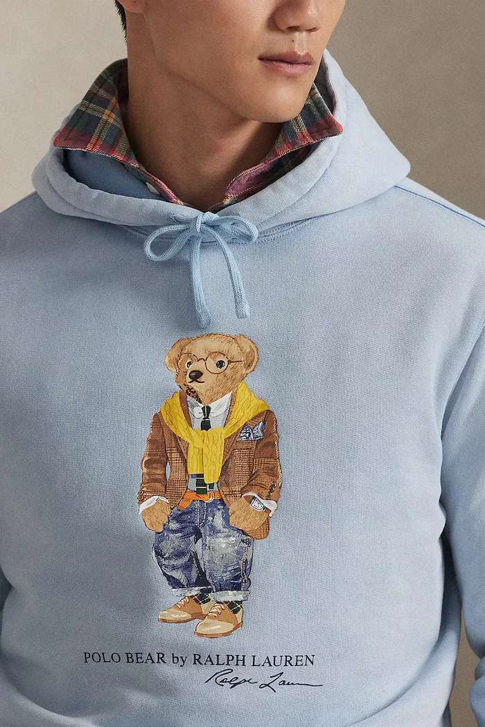 Polo Ralph Lauren Суичър мъжки в синьо с качулка с принт 710P04984