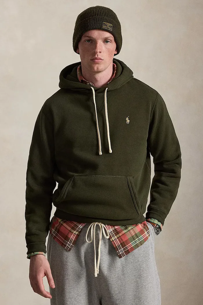 Polo Ralph Lauren суичър с качулка мъжки с памук зелен 710766778