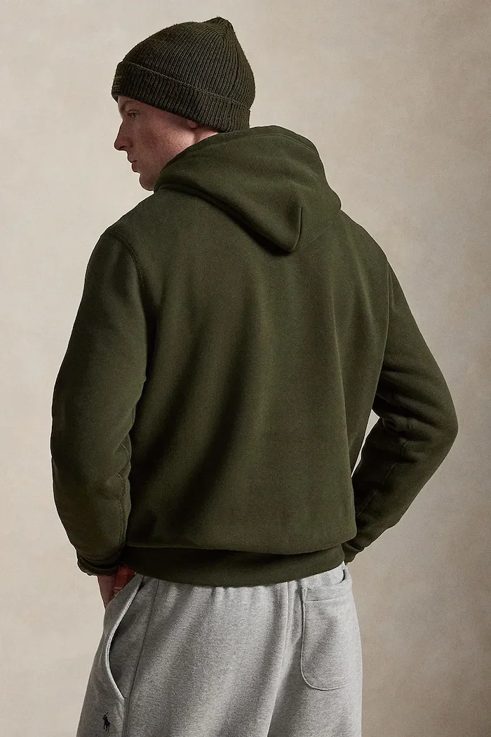 Polo Ralph Lauren суичър с качулка мъжки с памук зелен 710766778