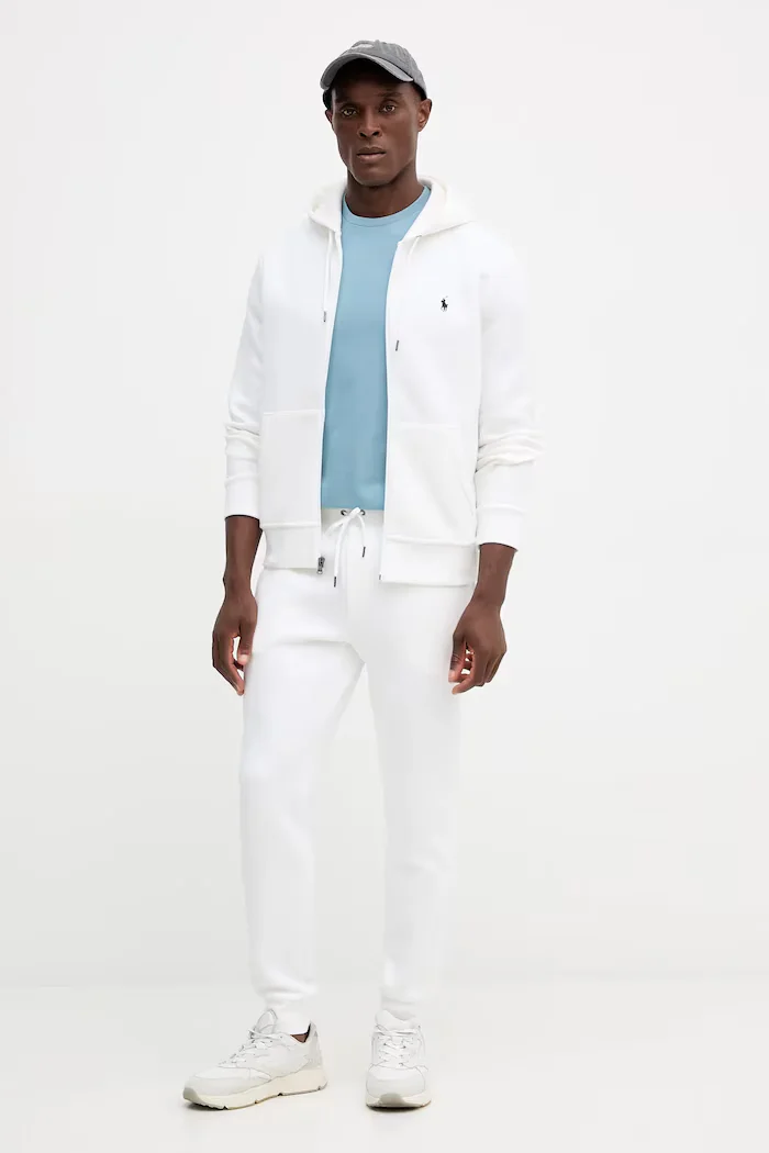 Polo Ralph Lauren суичър с цип и качулка бял 710881517