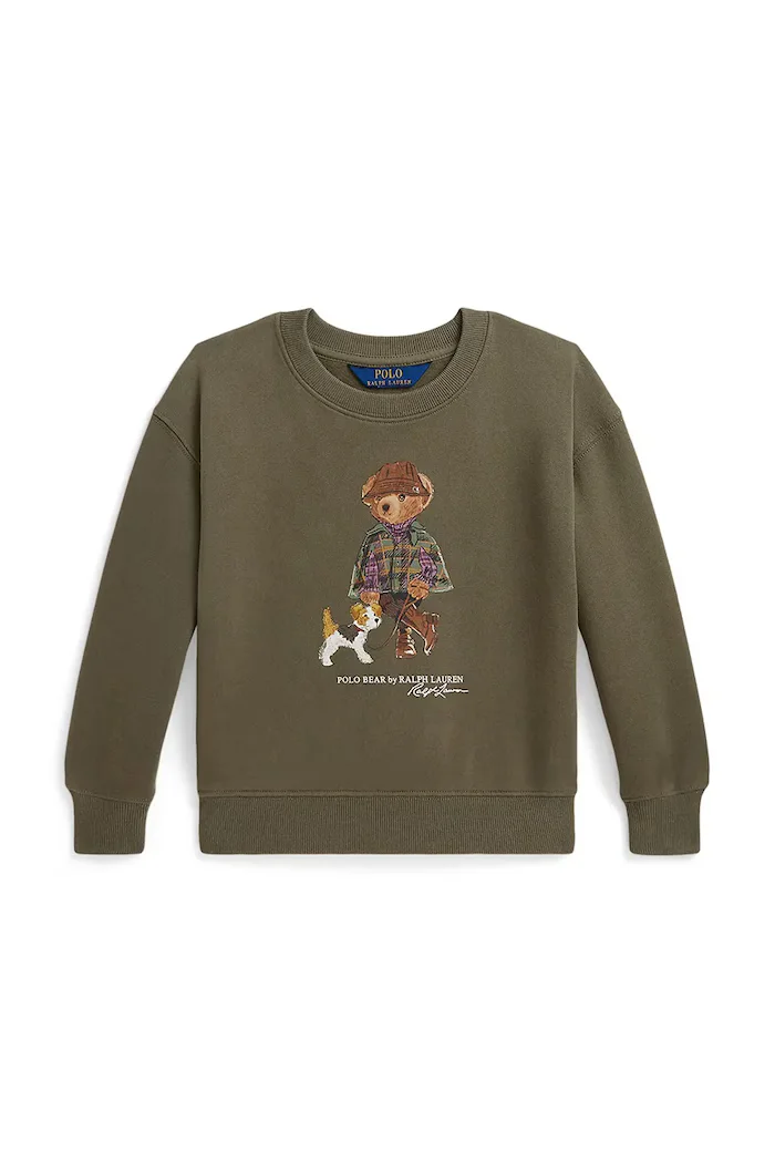 Polo Ralph Lauren суичър за деца с памук зелен 312B26298001