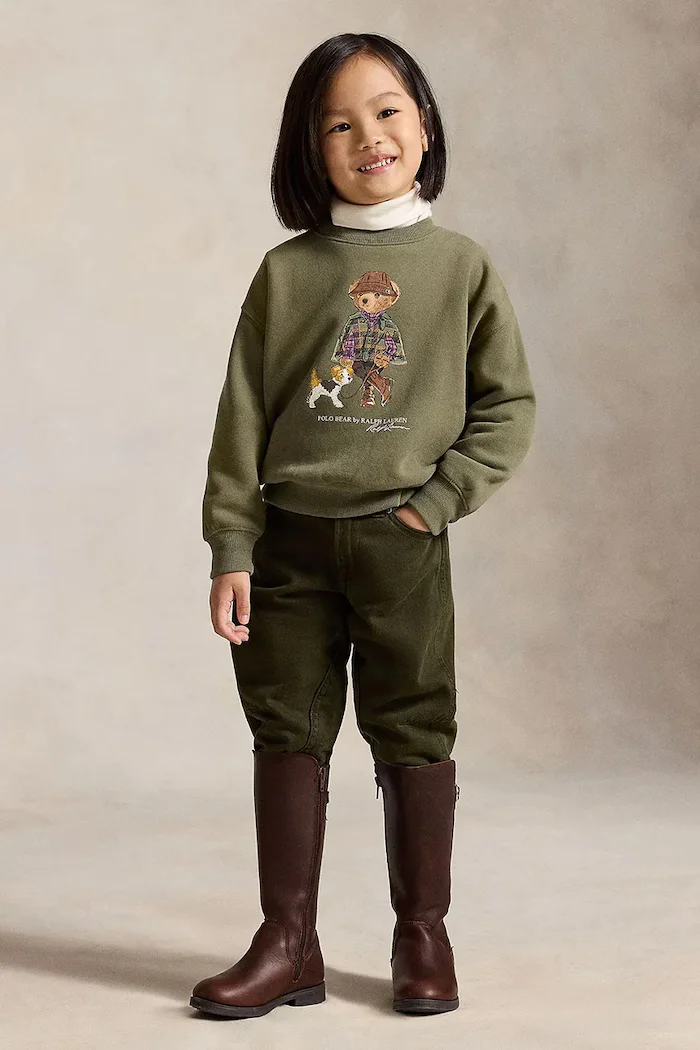 Polo Ralph Lauren суичър за деца с памук зелен 312B26298001